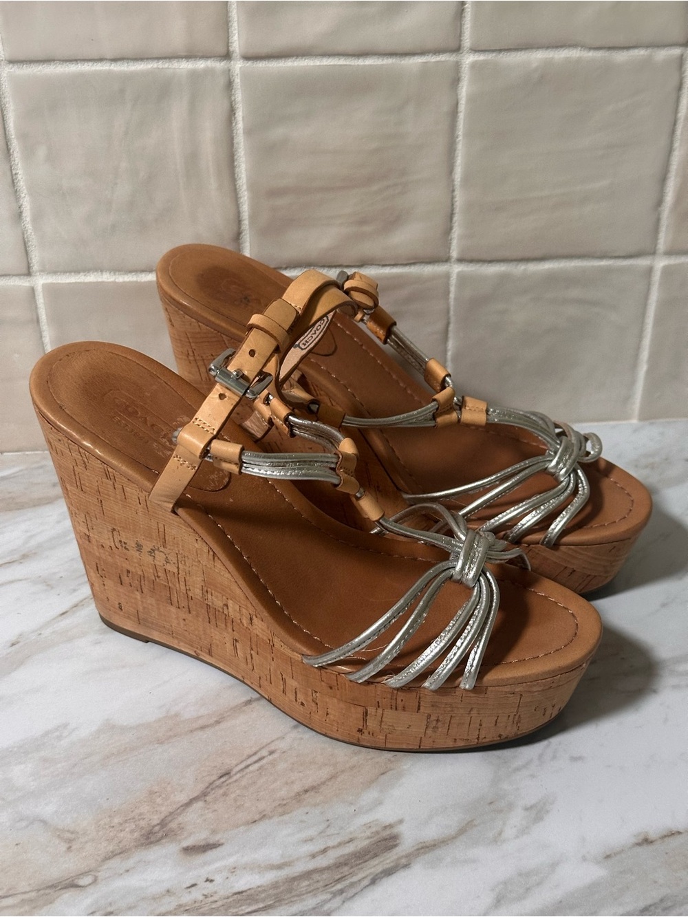 2013 Coach Georgiana Wedge Sandals. Size 8.5